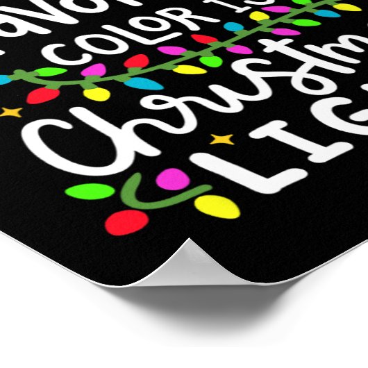 私のお気に入りの色はクリスマスライトおもしろいクリスマスM ポスター (角)