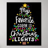 私のお気に入りの色はクリスマスライトおもしろいクリスマスM ポスター (正面)