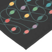 私のお気に入りの色はクリスマスライトの面白いパジャマ ショートテーブルランナー (コーナー)