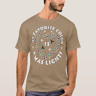 私のお気に入りの色はクリスマスライトカラフルXma Tシャツ