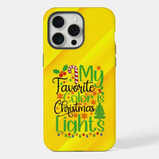 私のお気に入りの色はクリスマスライト–55667 iPhoneケース (裏面)