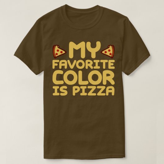 私のお気に入りの色はピザ2 Tシャツ (デザイン正面)
