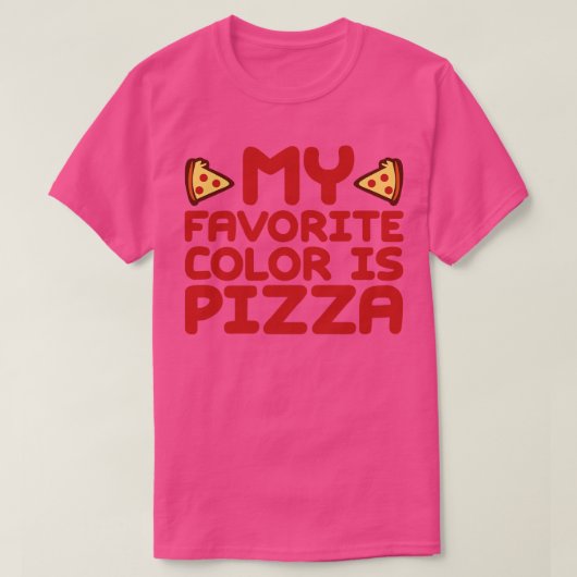 私のお気に入りの色はピザ Tシャツ (デザイン正面)