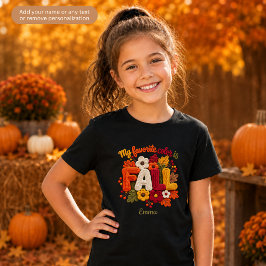 私のお気に入りの色は秋の個性的な女の子の服 Tシャツ