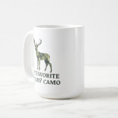 私のお気に入りの色は迷彩柄 | 鹿狩り贈り物 コーヒーマグカップ (正面左)
