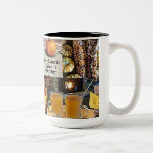 私のお気に入りの色は10月マグ ツートーンマグカップ (右)