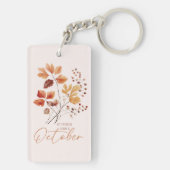 私のお気に入りの色は10月 – 紅葉&パイン キーホルダー (裏面)