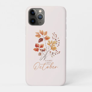 私のお気に入りの色は10月 – 紅葉&パイン iPhone 11 PROケース