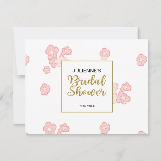 私のお気に入りの花嫁の思い出 |ピンクと金ゴールド (裏面)