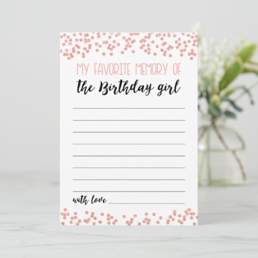 私のお気に入りの誕生日ガールゲームカードの記憶 招待状 (スタンド正面)