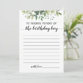 私のお気に入りの誕生日ボーイカードの記憶 招待状 (スタンド正面)