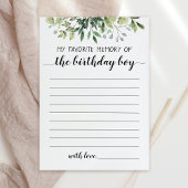 私のお気に入りの誕生日ボーイカードの記憶 招待状