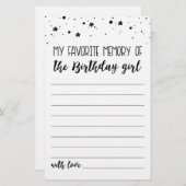 私のお気に入りの誕生日女の子パーティーゲームの記憶 (正面/裏面)