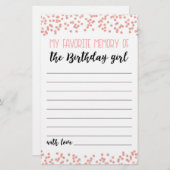 私のお気に入りの誕生日女の子パーティーゲームの記憶 (正面/裏面)