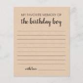 私のお気に入りの誕生日少年の記憶 (正面)