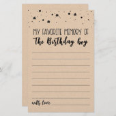 私のお気に入りの誕生日少年パーティーゲームの記憶 (正面/裏面)