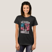 私のお気に入りの退役軍人はおじさん アメリカ国旗 父の日ギフト Tシャツ (正面フル)