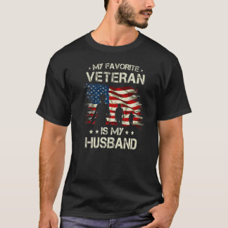 私のお気に入りの退役軍人は夫の誇りを持ったVe Tシャツ