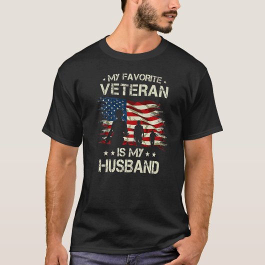私のお気に入りの退役軍人は夫の誇りを持ったVe Tシャツ (正面)