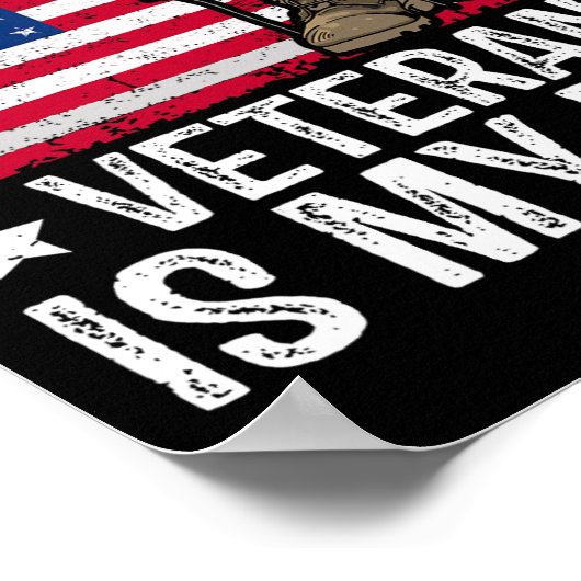 私のお気に入りの退役軍人は私のパパ軍軍隊ベテラ ポスター (角)