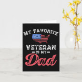 私のお気に入りの退役軍人は私のパパ軍隊退役軍人ダ カード (黄色い花)