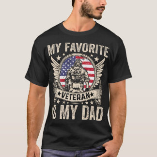 私のお気に入りの退役軍人は私のパパ退役軍人デイキッズ Tシャツ