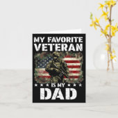 私のお気に入りの退役軍人は私のパパ退役軍人デイMemoria カード (黄色い花)
