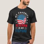 私のお気に入りの退役軍人は義父アメリカの愛国者だ Tシャツ (正面)