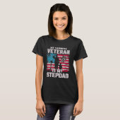 私のお気に入りの退役軍人は義父アメリカ国旗Fa Tシャツ (正面フル)