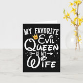 私のお気に入りの邪悪な女王は私の妻のハロウィーンの贈り物 カード (黄色い花)