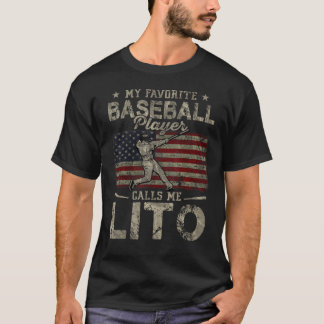 私のお気に入りの野球選手は私をLitoパパと呼んでくれる Tシャツ