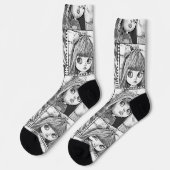 私のお気に入りの黒と白のパッチワークの人形 ソックス (左)