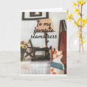 *私のお気に入りのSEAMSTRESS**ハッピーバースデーカード カード (黄色い花)