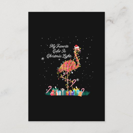 私のお気に入りはクリスマスライトのコスチュームフラミンゴ エンクロージャーカード (正面)