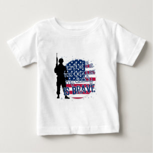 私のお父さんが勇敢であるので自由のの土地 ベビーTシャツ
