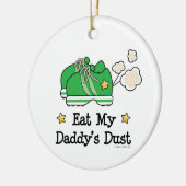 私のお父さんの塵のオーナメントを食べて下さい セラミックオーナメント (左)