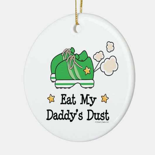 私のお父さんの塵のオーナメントを食べて下さい セラミックオーナメント (左)