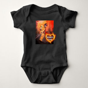 私のお父さんの英雄の消防士のベビーの用品類のボディスーツ ベビーボディスーツ