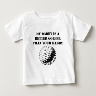 私のお父さんはあなたのお父さんよりよいゴルファーです ベビーTシャツ