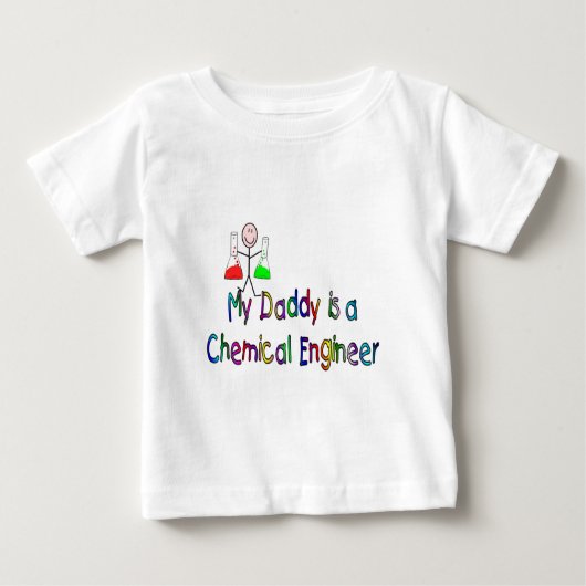 私のお父さんは化学エンジニアの子供のワイシャツです ベビーTシャツ (正面)