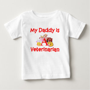 私のお父さんは獣医の幼児Tシャツです ベビーTシャツ