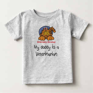 私のお父さんは獣医の幼児Tシャツです ベビーTシャツ