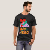 私のお父さんは私のヒーロー Tシャツ (正面フル)