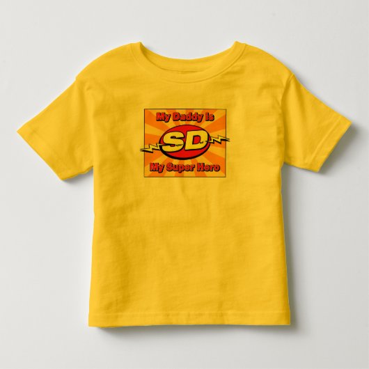 私のお父さんは私の英雄です トドラーTシャツ (正面)