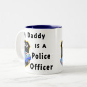 私のお父さんは警官です ツートーンマグカップ (正面左)