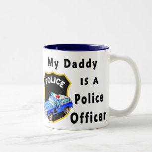 私のお父さんは警官です ツートーンマグカップ