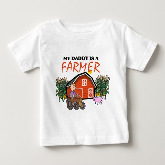私のお父さんは農家です ベビーTシャツ (正面)