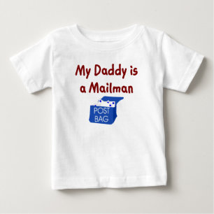 私のお父さんは郵便配達員のベビーのTシャツです ベビーTシャツ