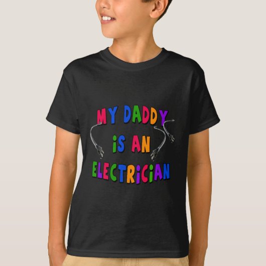 私のお父さんは電気技師です Tシャツ (正面)
