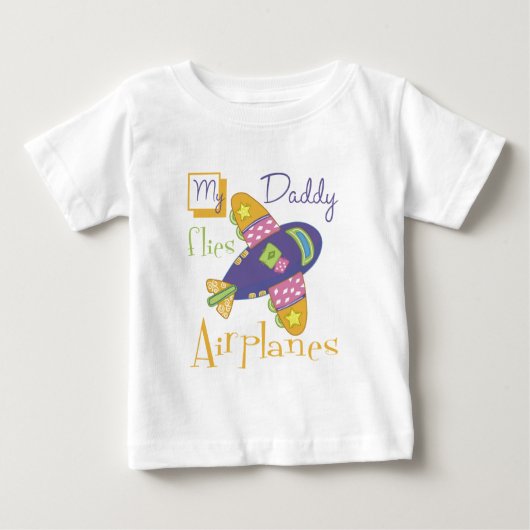 私のお父さんは飛行機を飛ばします ベビーTシャツ (正面)
